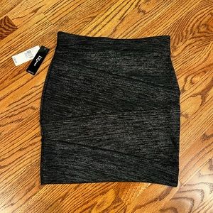 Mini Black Body-con Shimmery Skirt